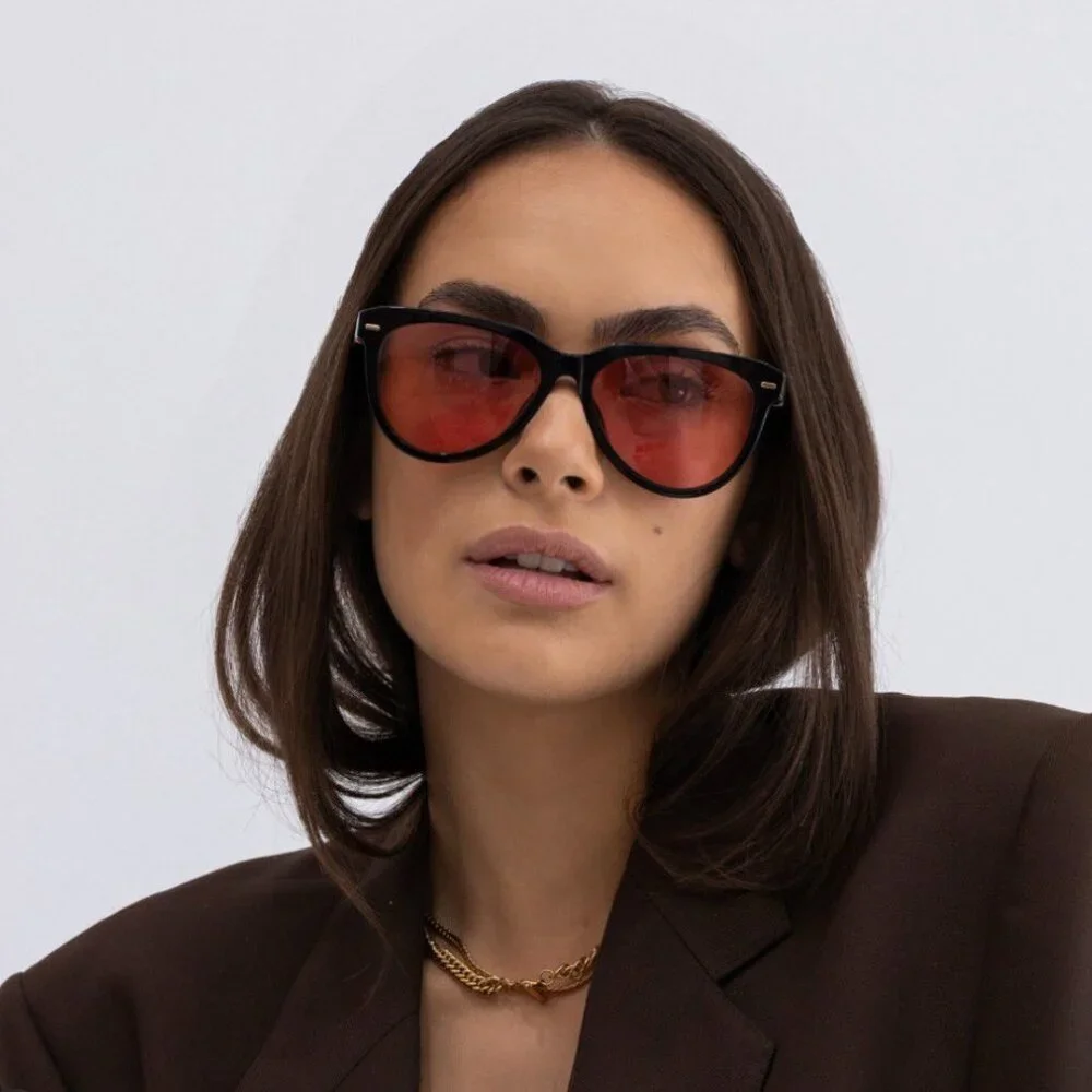 Miu Miu MU12ZSF 16K1D0 Sunglasses Black Aviator Frame